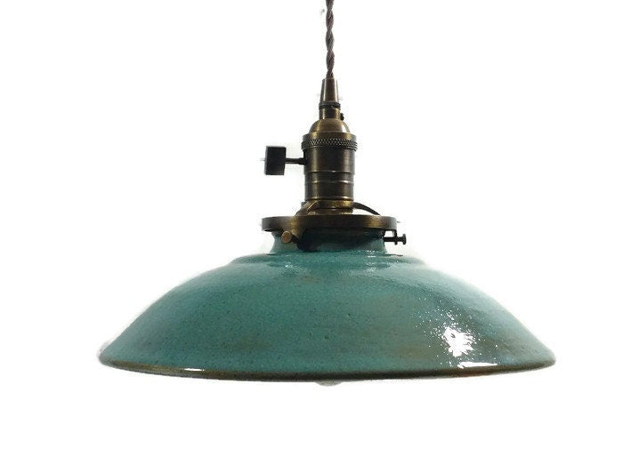 Style#020 Copper Blue Farmhouse Hanging pendant Light