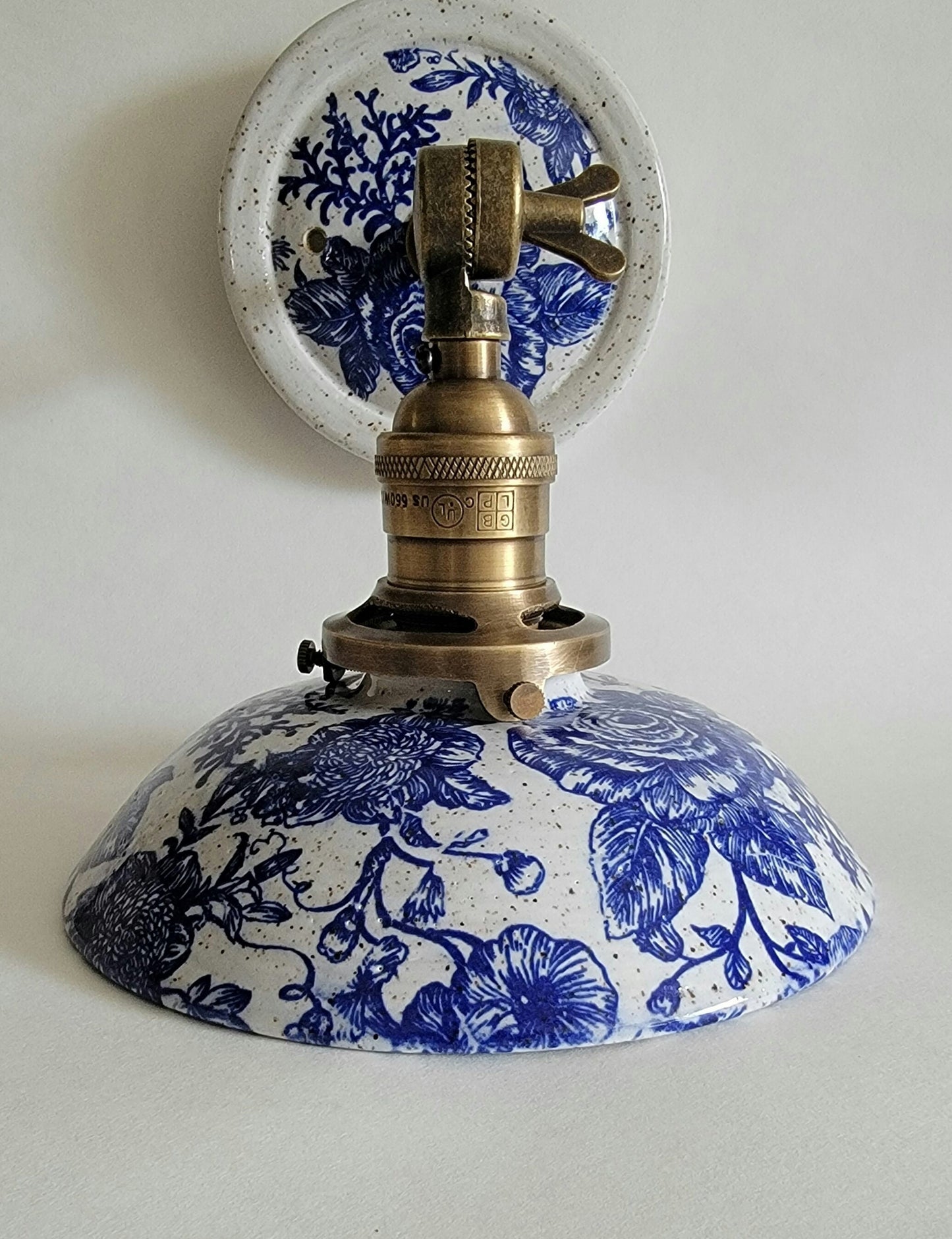 Style#062 Farmhouse decor, Sconce, bedside wall light, wall sconce, plug in wall sconce, pottery lamp, ceramic lamp, clay wall sconce, lamp