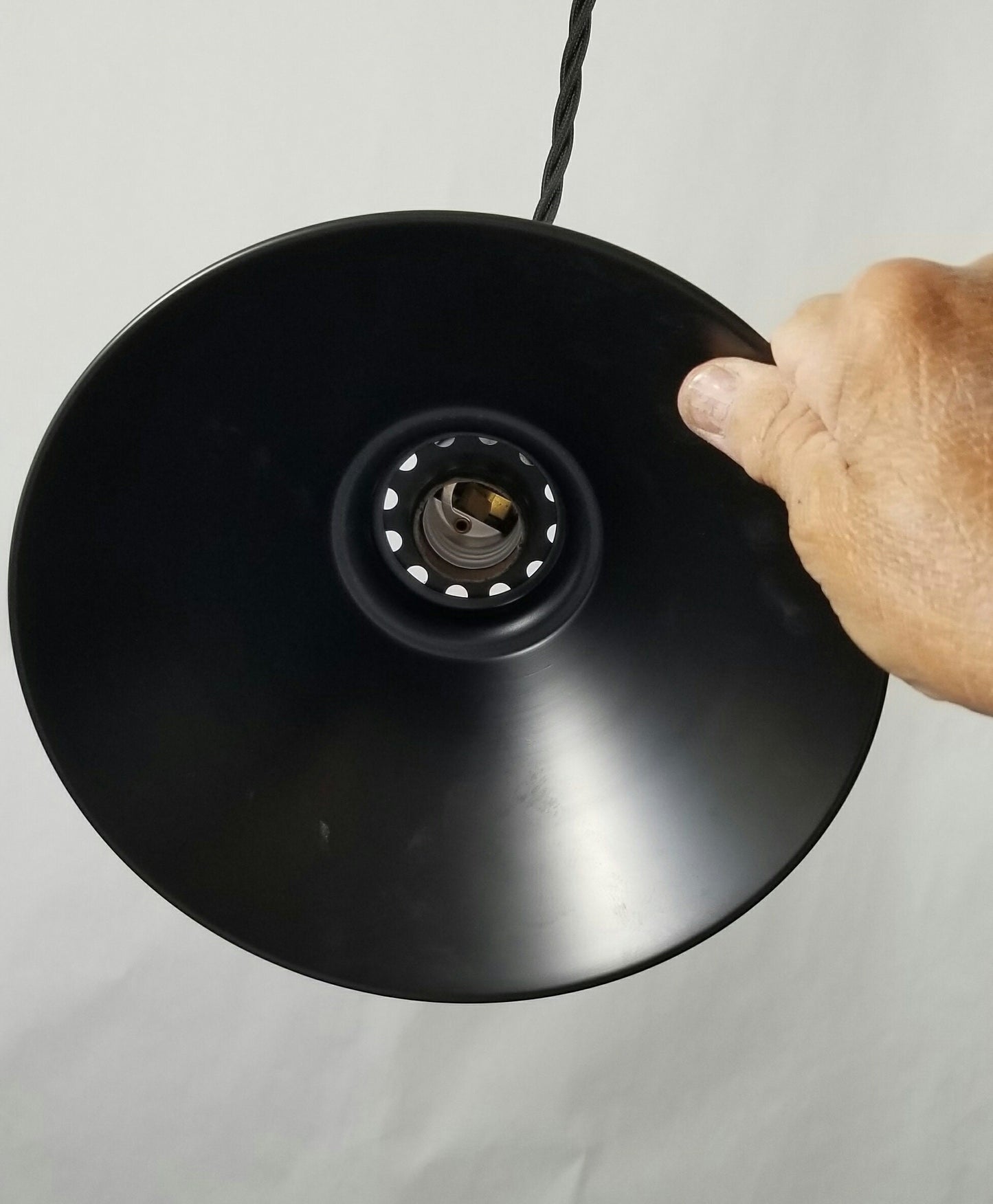 Style#057 Matte black metal shade, hanging pendant lamp, kitchen lighting, restaurant