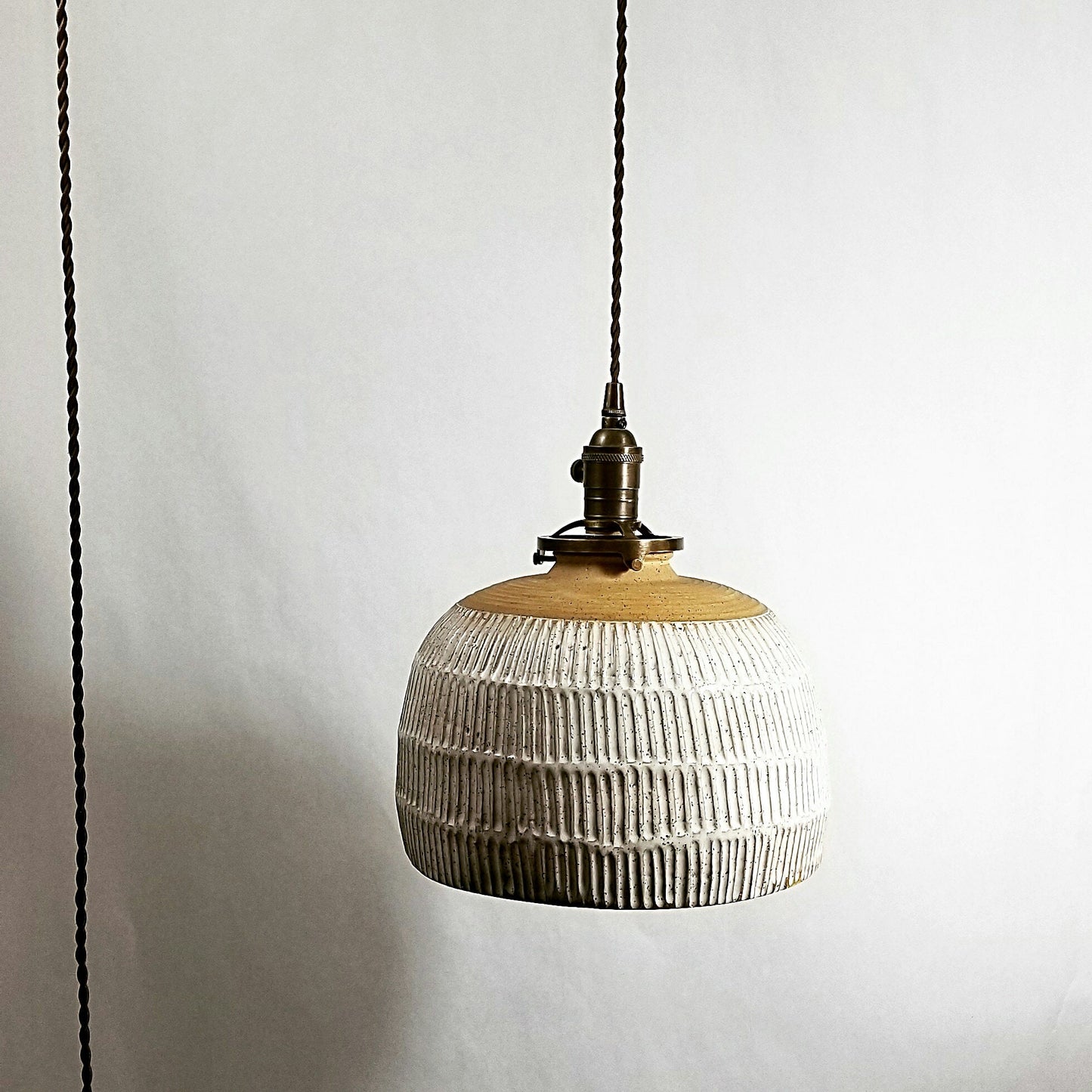 Style#021 White Hanging Pendant Lamp, kitchen island light, farmhouse decor, lighting, kitchen light, ceramic lamp, pottery lamp, lamp,