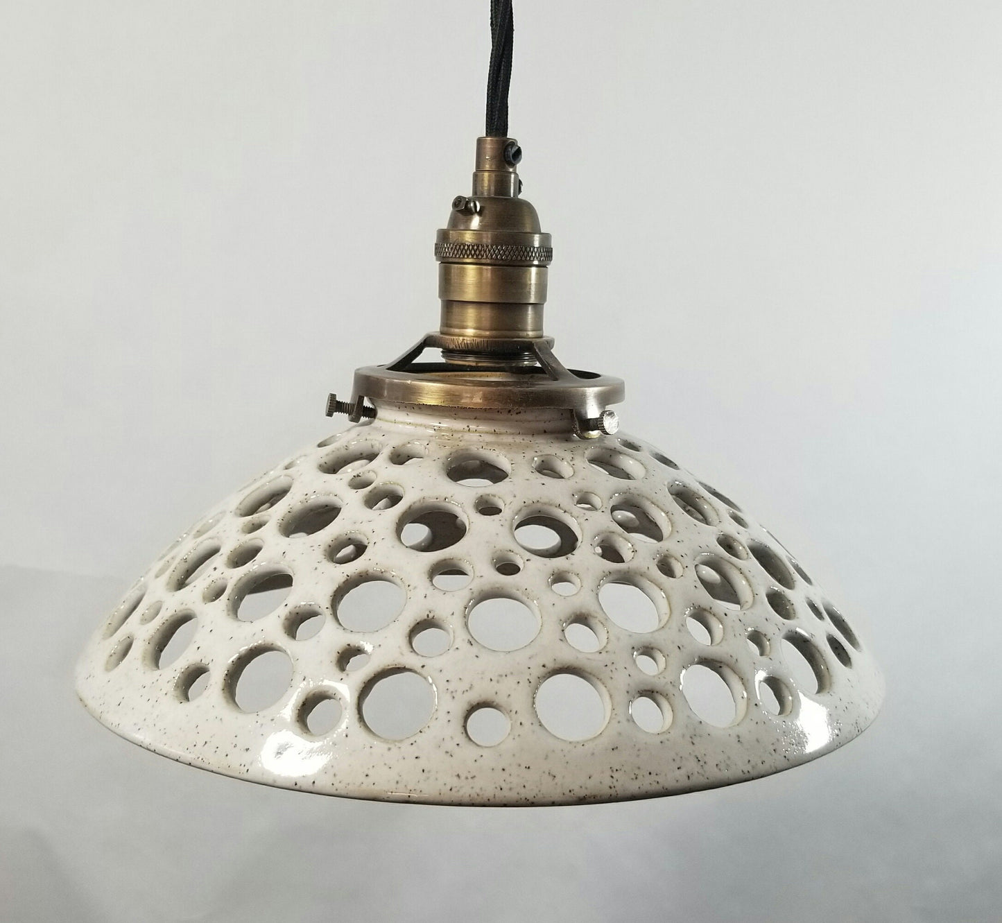Style#043 Handcarved pendant lamp, kitchen lighting, restaurant lighting, Hanging Artisan pottery light, kitchen island light, hanging lamp