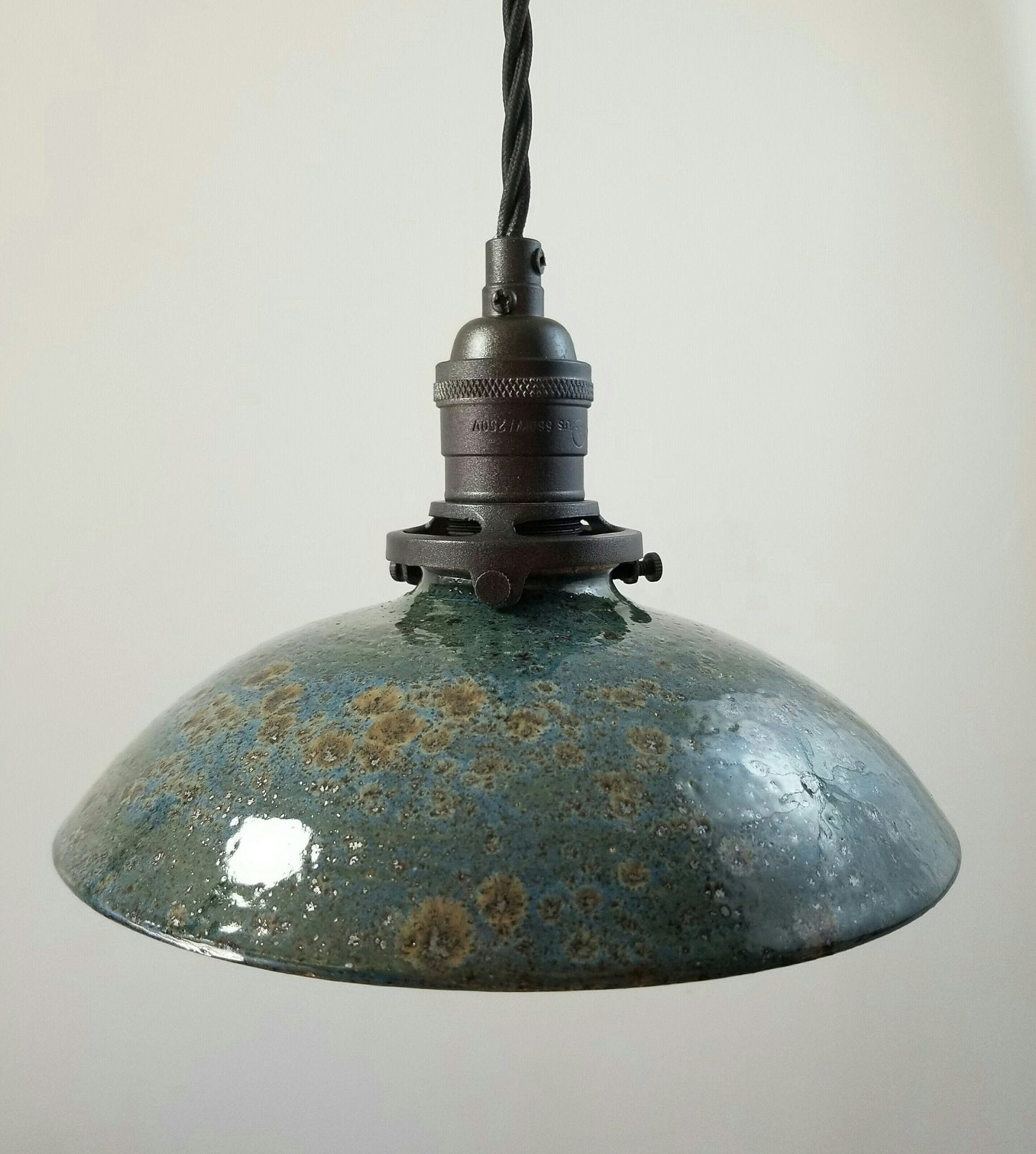 Style#047 Pottery Pendant Light in Ship Wreck Blue