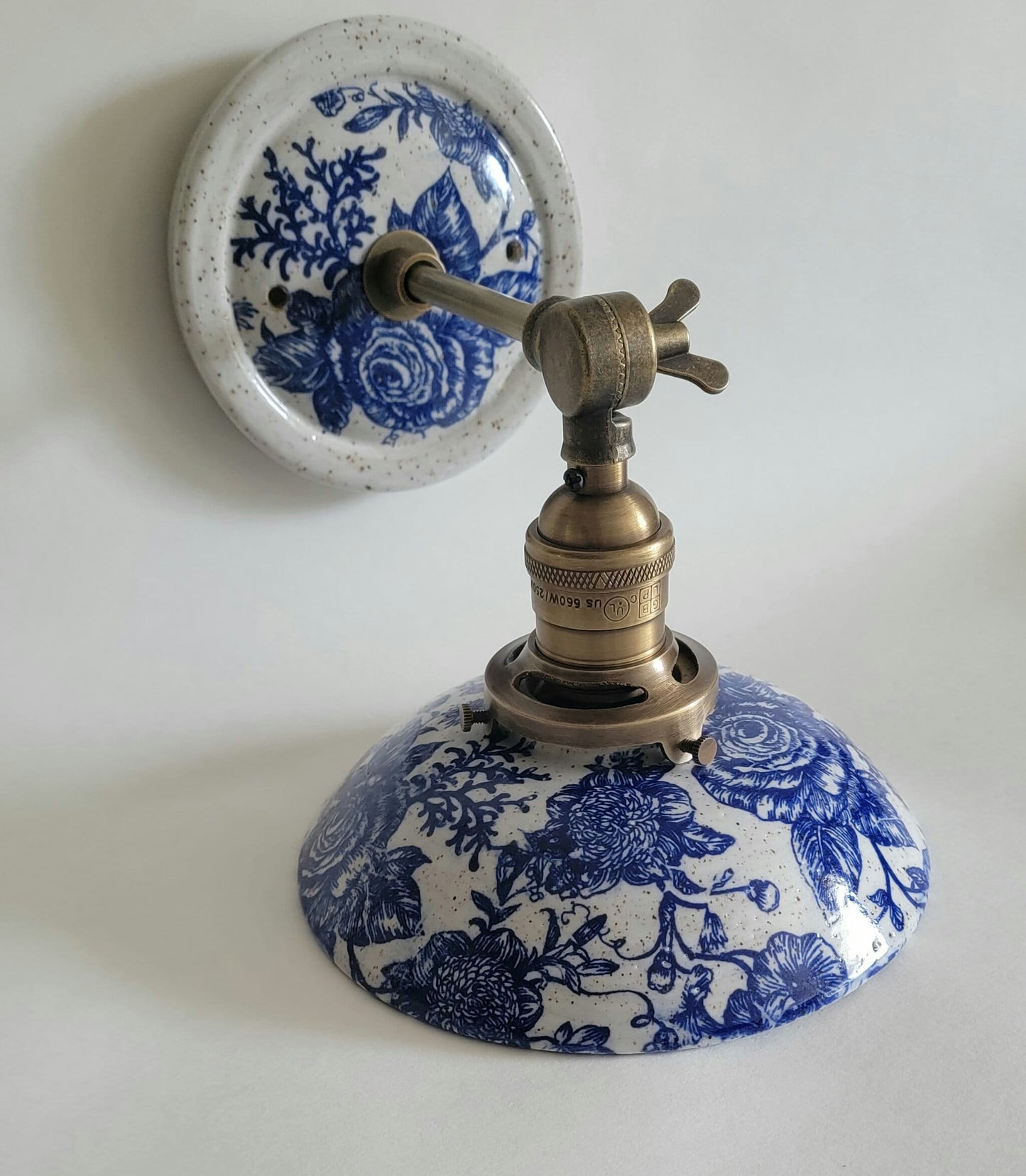 Style#062 Farmhouse decor, Sconce, bedside wall light, wall sconce, plug in wall sconce, pottery lamp, ceramic lamp, clay wall sconce, lamp
