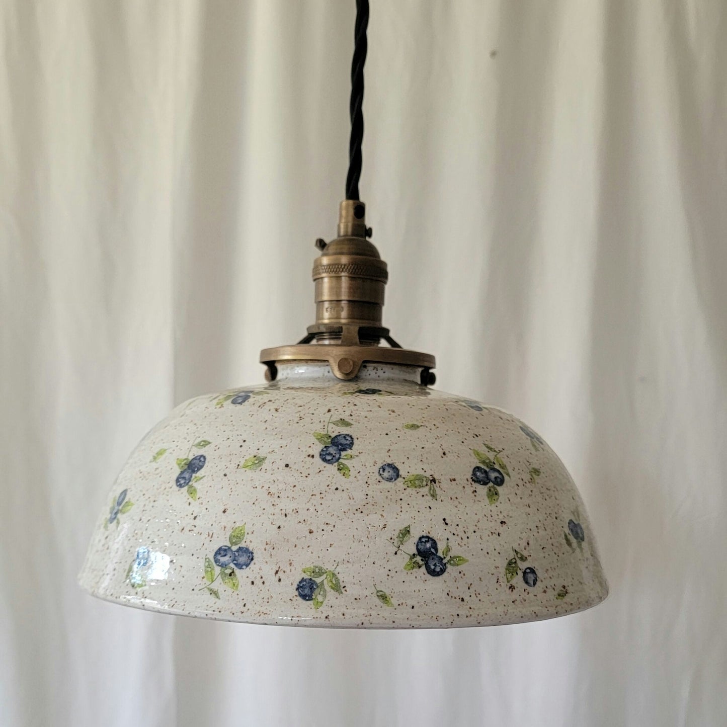 Style#1005 Beautiful blueberry artisan lighting pendant made to match our blueberry sconces