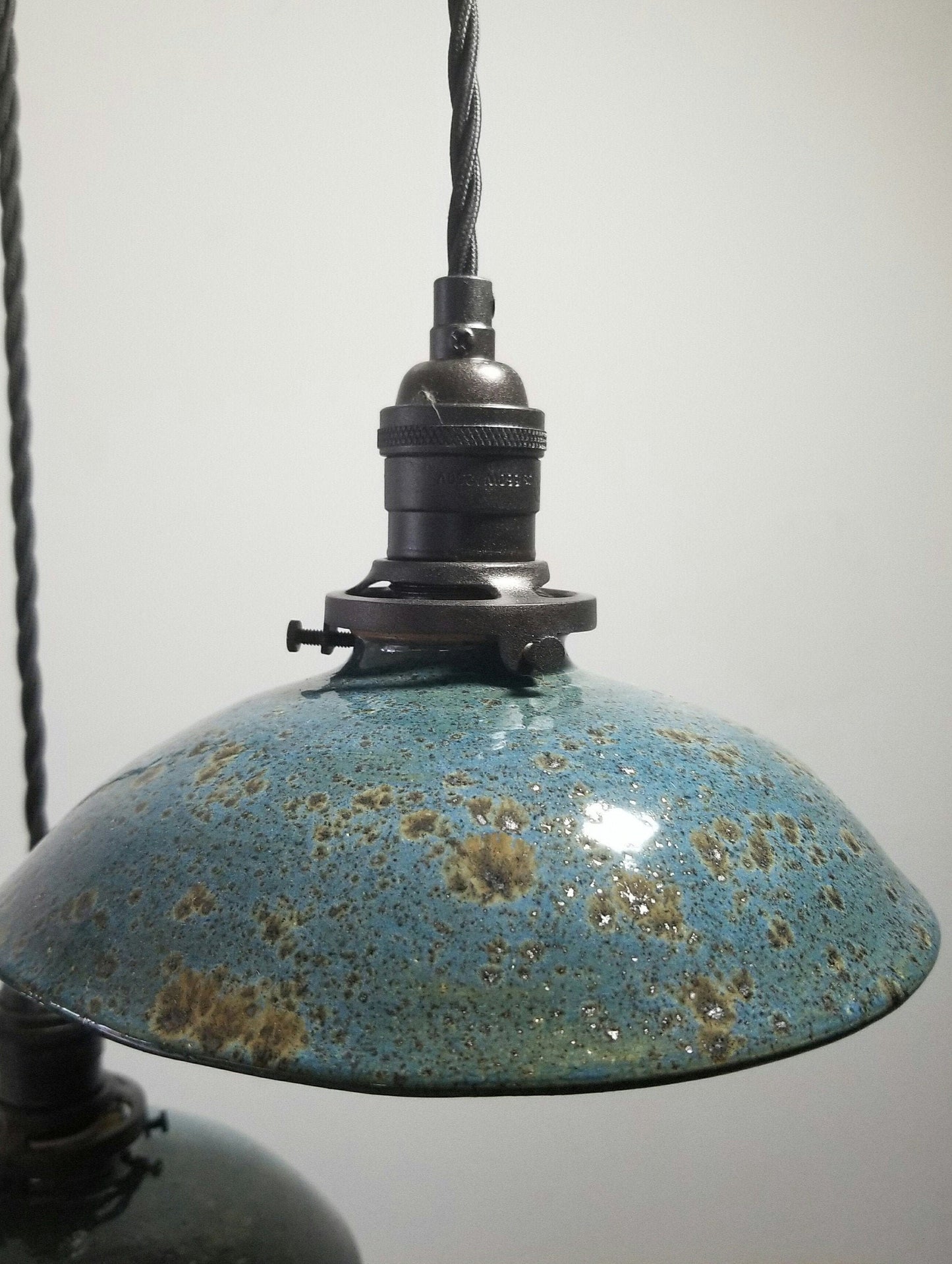 Style#047 Pottery Pendant Light in Ship Wreck Blue