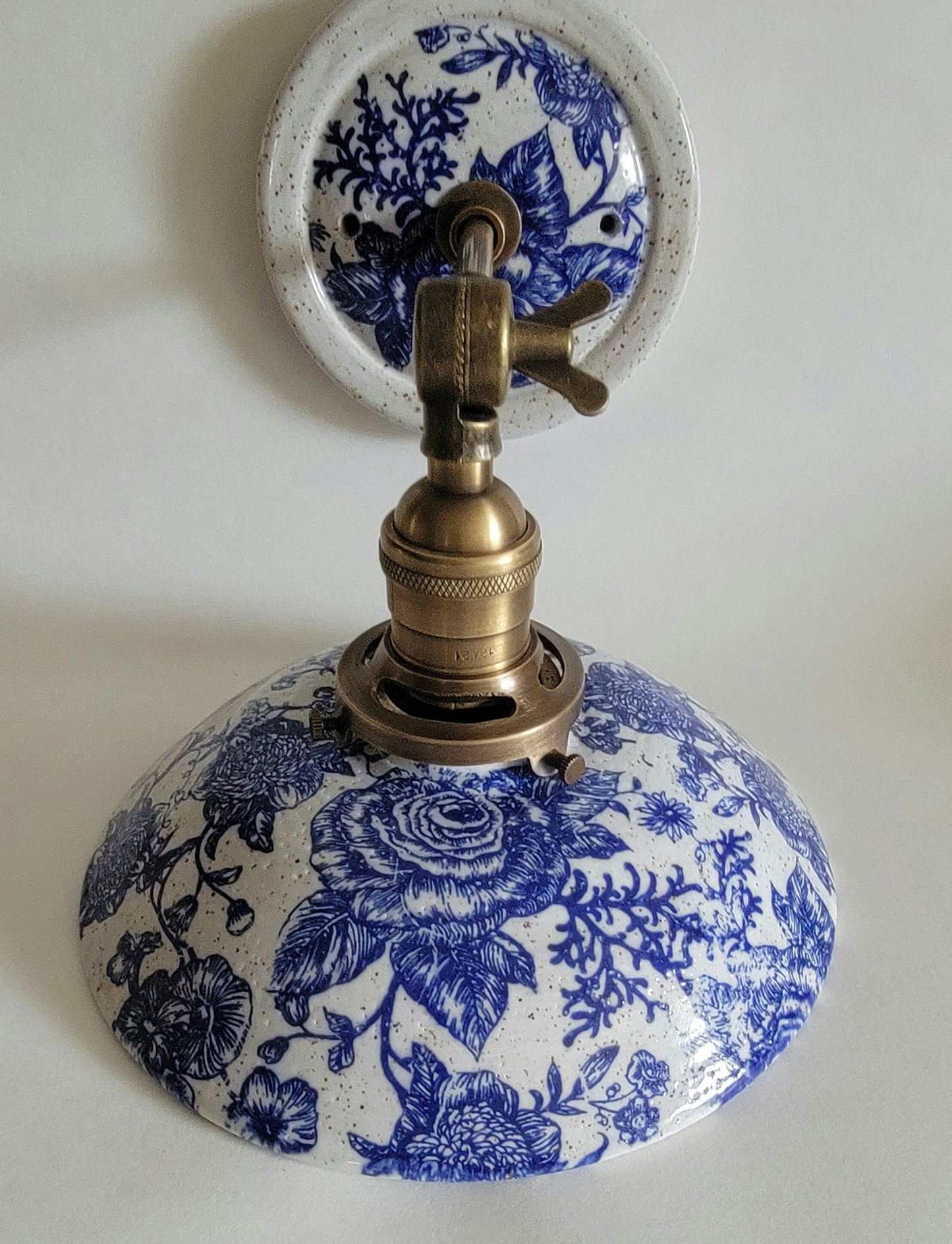 Style#062 Farmhouse decor, Sconce, bedside wall light, wall sconce, plug in wall sconce, pottery lamp, ceramic lamp, clay wall sconce, lamp