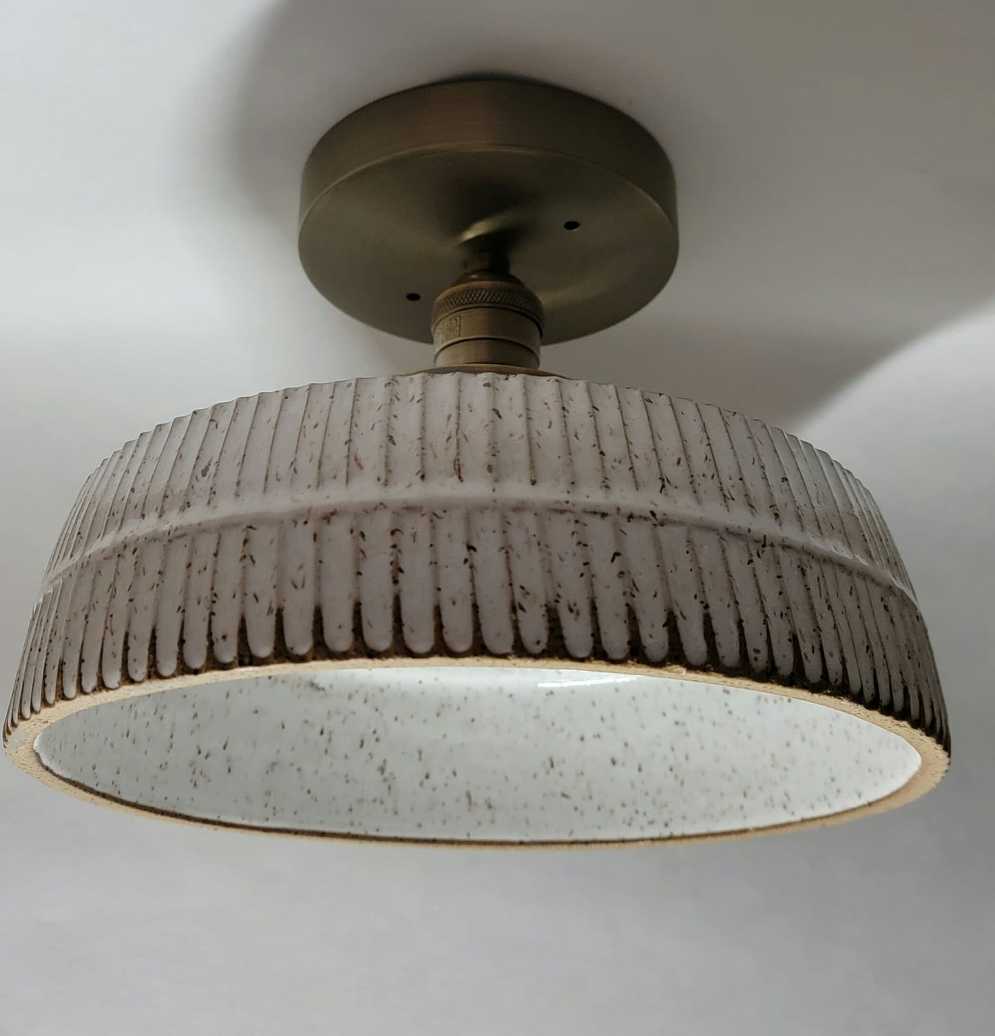 Style#028 Semi flush ceiling light, ceiling light, pottery lamp, ceramic lamp, Hall light, artisan lamp, lighting, kitchen light