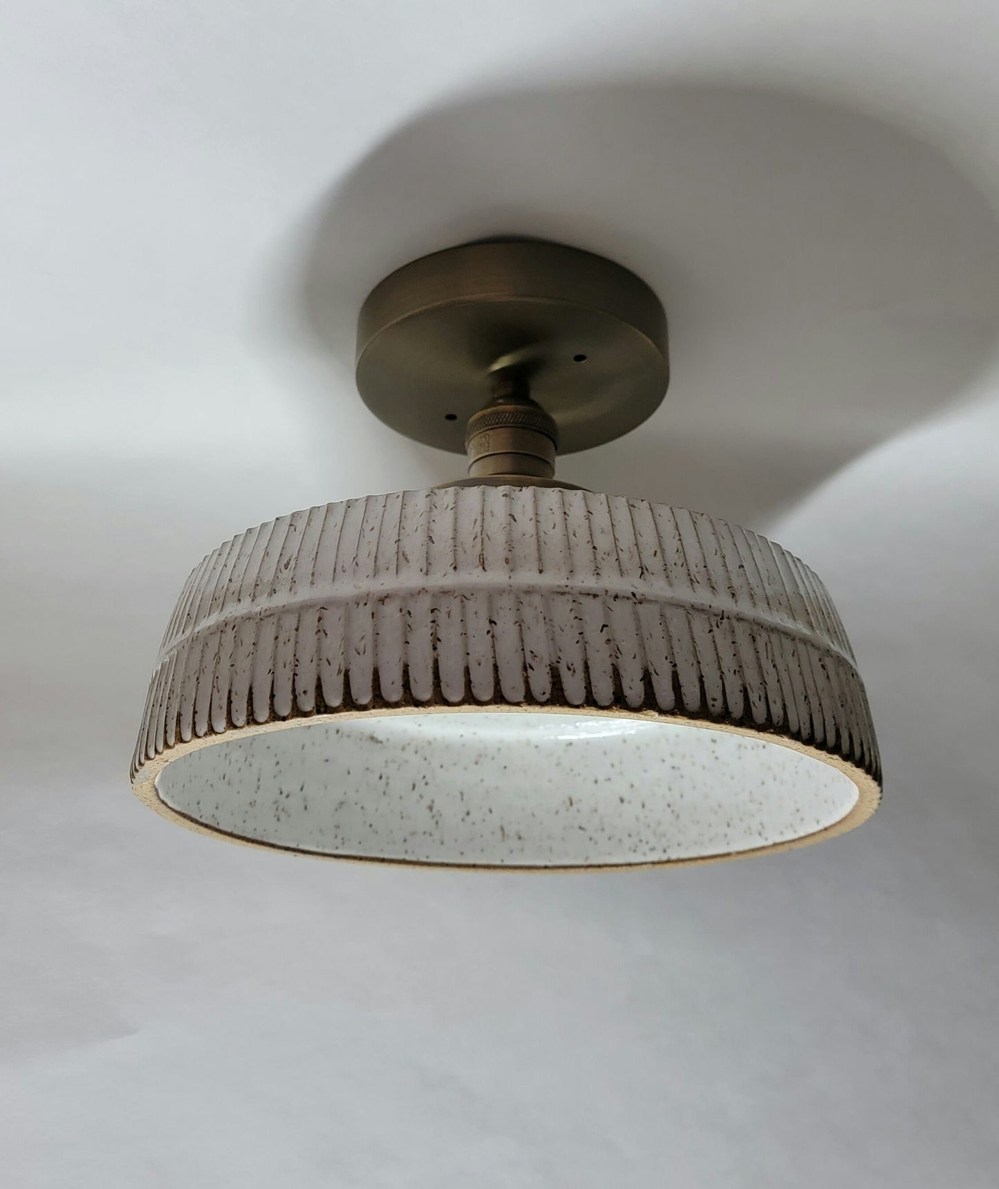 Style#028 Semi flush ceiling light, ceiling light, pottery lamp, ceramic lamp, Hall light, artisan lamp, lighting, kitchen light