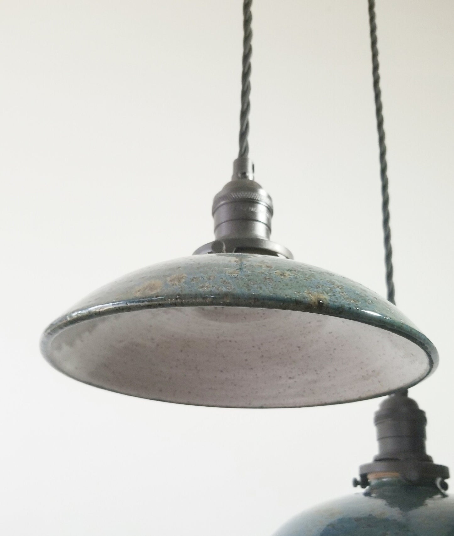 Style#047 Pottery Pendant Light in Ship Wreck Blue