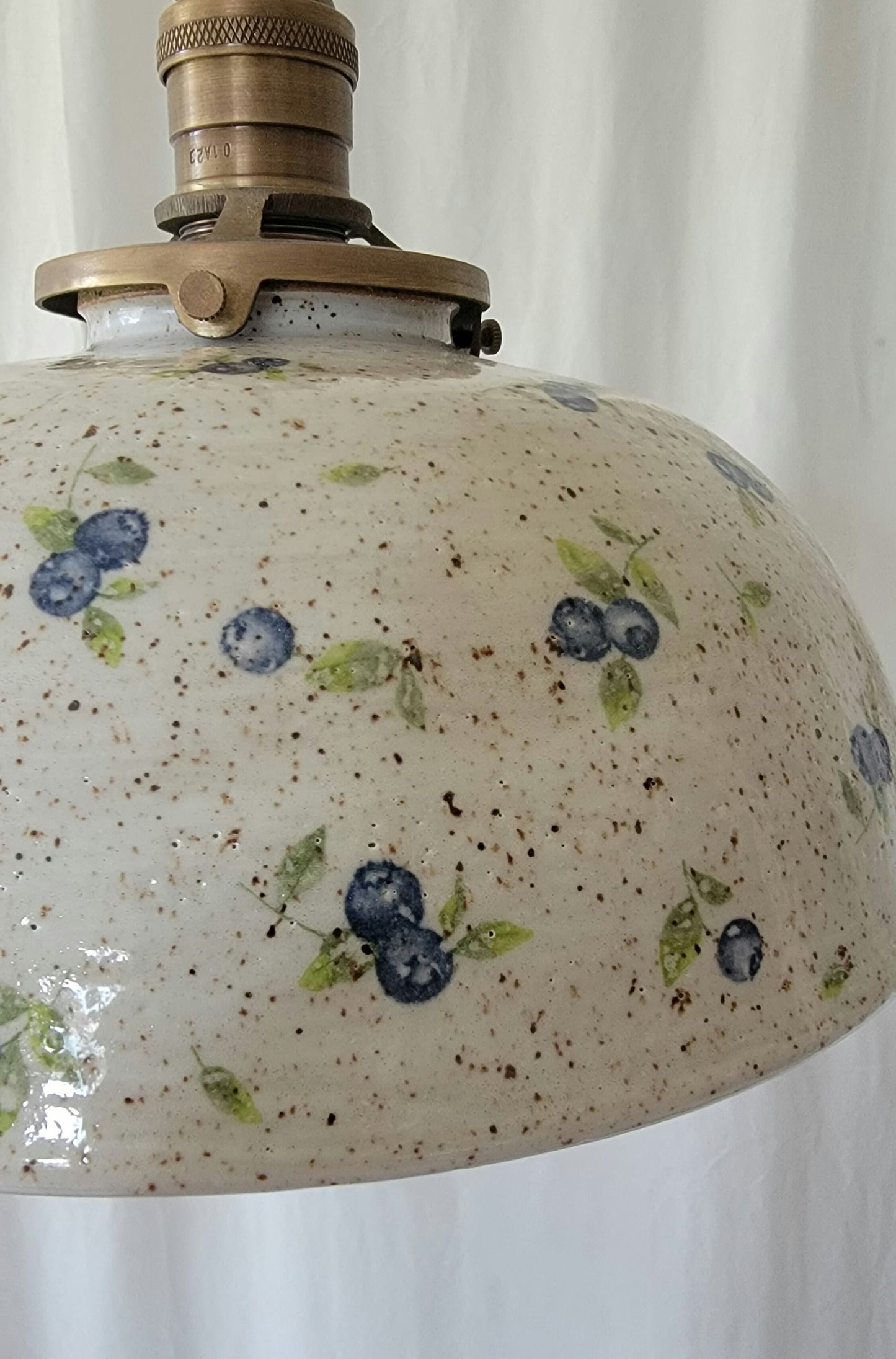 Style#1005 Beautiful blueberry artisan lighting pendant made to match our blueberry sconces