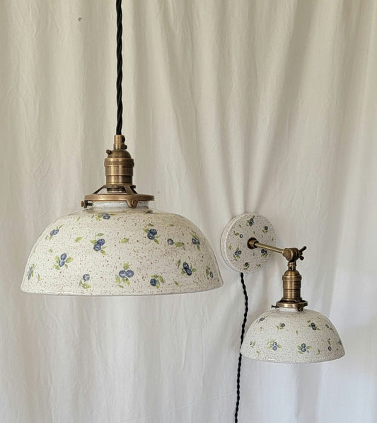 Style#1005 Beautiful blueberry artisan lighting pendant made to match our blueberry sconces