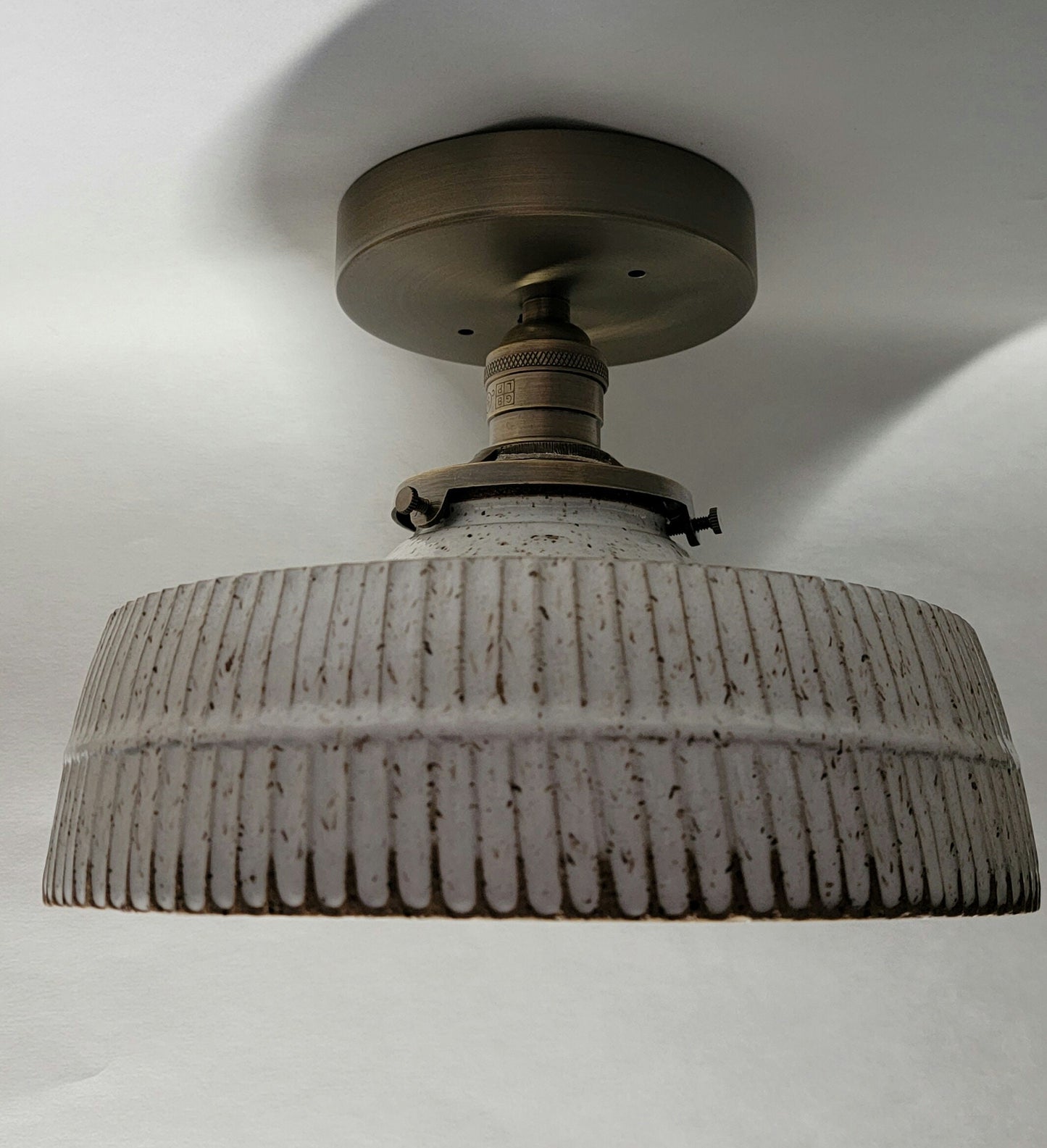 Style#028 Semi flush ceiling light, ceiling light, pottery lamp, ceramic lamp, Hall light, artisan lamp, lighting, kitchen light