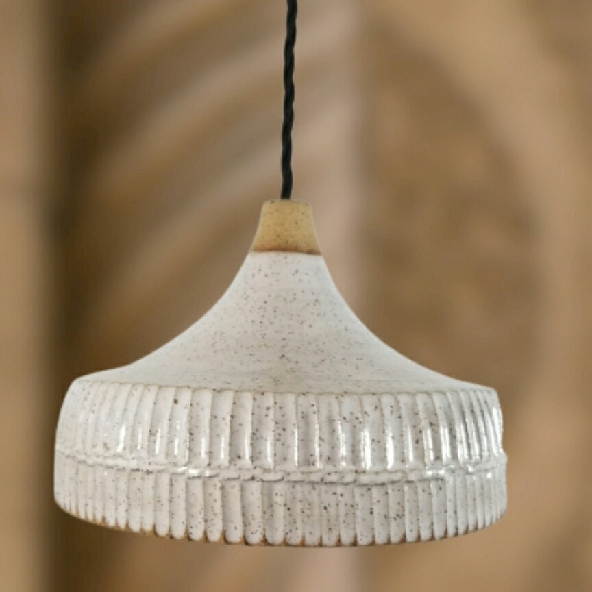 Style#009 Hand carved Scandinavian hanging pendant lamp