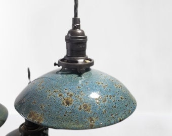 Style#047 Pottery Pendant Light in Ship Wreck Blue