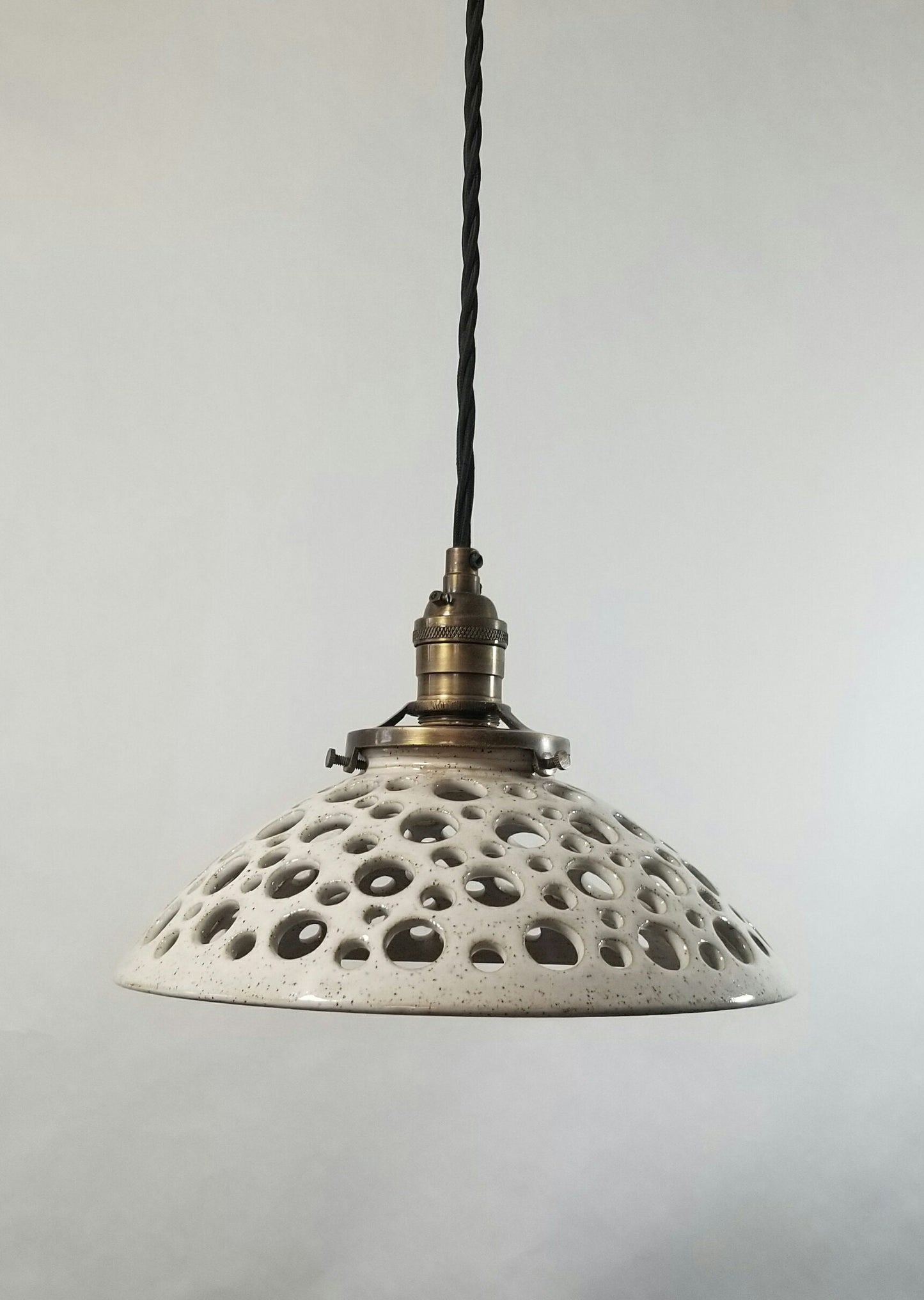 Style#043 Handcarved pendant lamp, kitchen lighting, restaurant lighting, Hanging Artisan pottery light, kitchen island light, hanging lamp