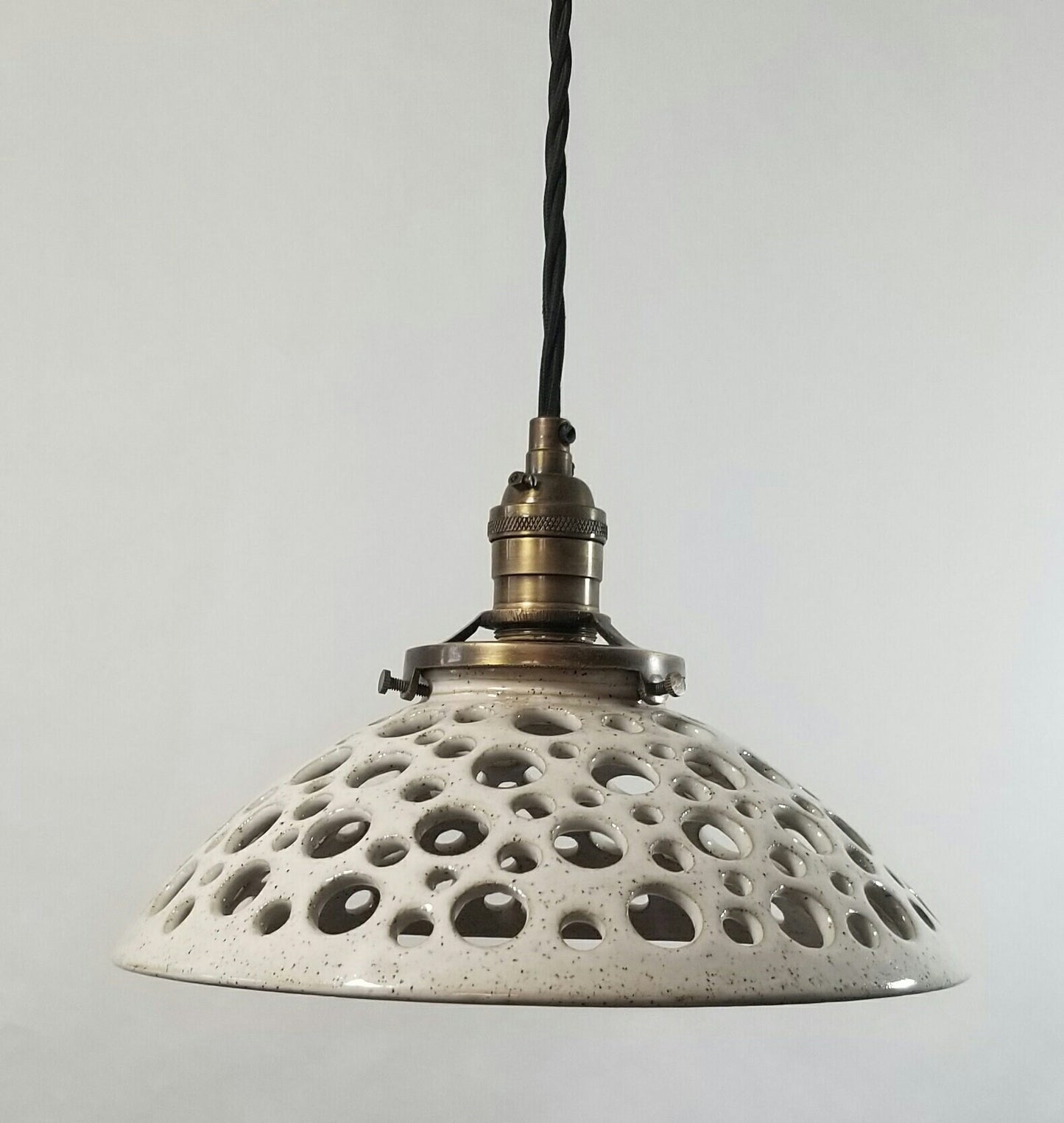 Style#043 Handcarved pendant lamp, kitchen lighting, restaurant lighting, Hanging Artisan pottery light, kitchen island light, hanging lamp
