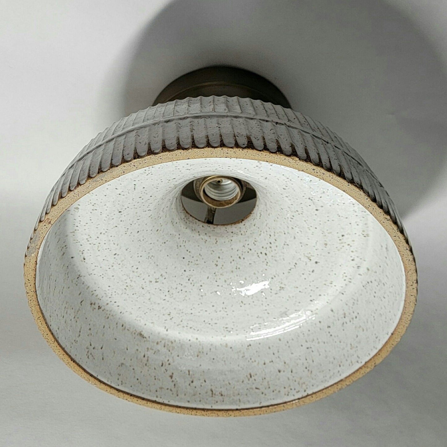 Style#028 Semi flush ceiling light, ceiling light, pottery lamp, ceramic lamp, Hall light, artisan lamp, lighting, kitchen light