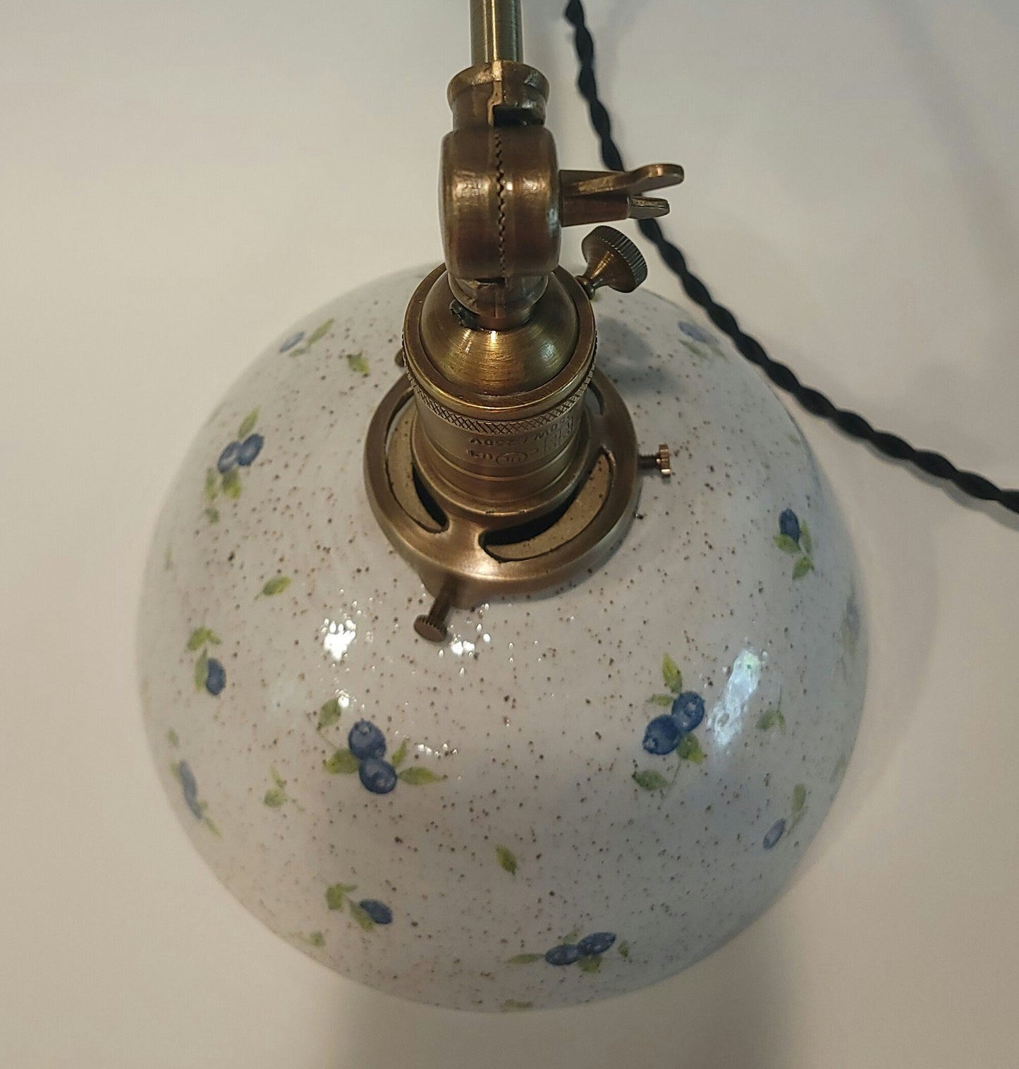 Style#102  Beautiful handcrafted blueberry sconce, Farmhouse wall sconce, wall sconce light, pottery lamp, ceramic wall sconce, kitchen lamp